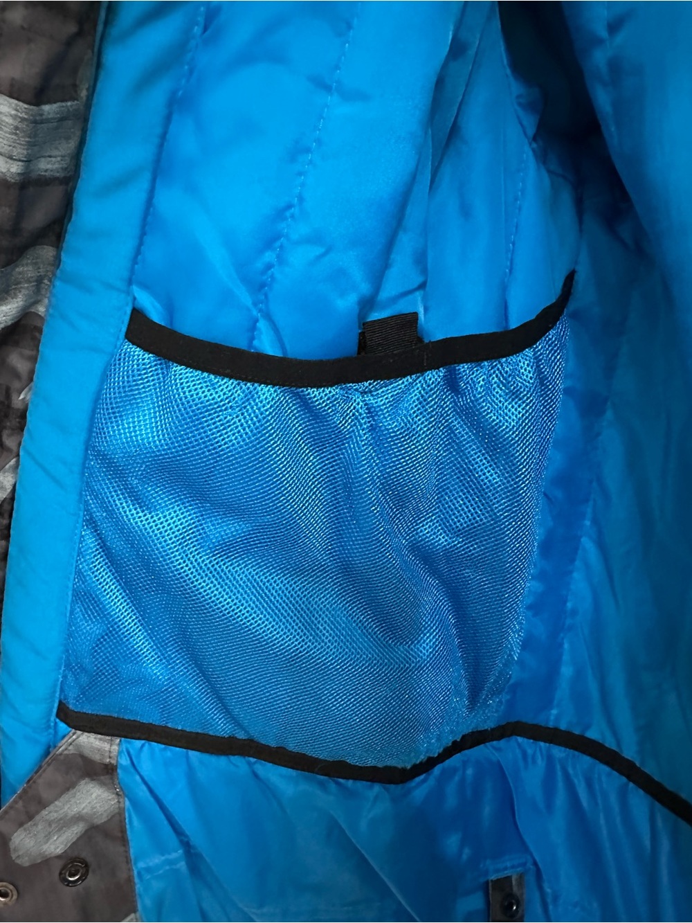 Quicksilver Logo Blue Black Gray Ski & Snowboard Jacket Coat Youth XL Size 16 - Picture 4 of 8